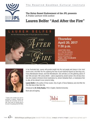 cover image of Lauren Belfer : And After The Fire - Part 1